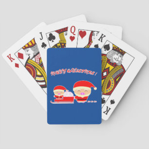 Merry christmas playing cards