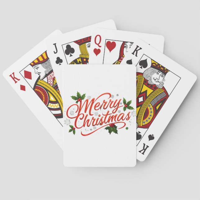 Merry Christmas  Playing Cards (Back)