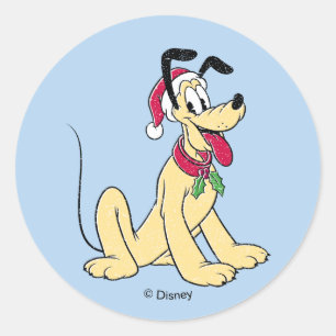 Merry Christmas   Pluto Ready Christmas Classic Round Sticker