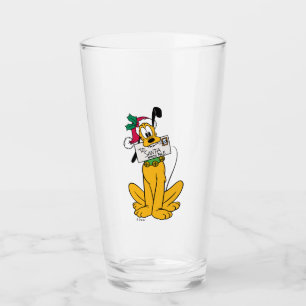 Merry Christmas   Pluto Santa Claus Glass