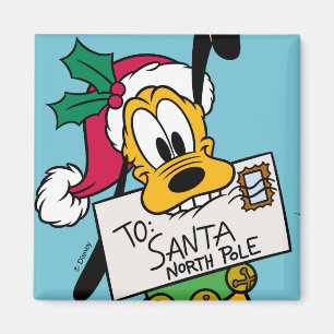 Merry Christmas   Pluto Santa Claus Magnet