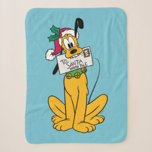 Merry Christmas   Pluto Santa Claus Sherpa Blanket