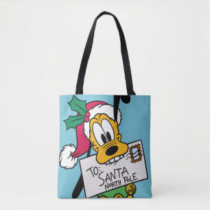 Merry Christmas Pluto Santa Claus Tote Bag