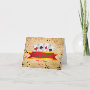 Merry Christmas Poker Buddies Las Vegas Cards