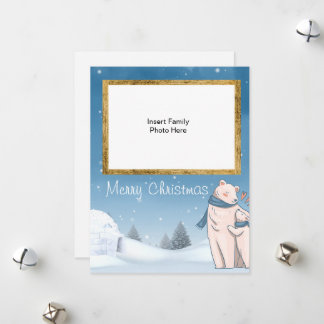 Merry Christmas Polar Bear Holiday Card