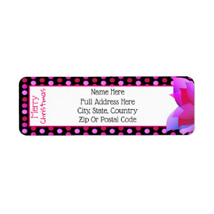 Merry Christmas Polka-Dot Print With Bright Pink