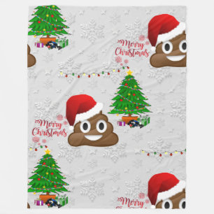 merry christmas poo emoji blanket