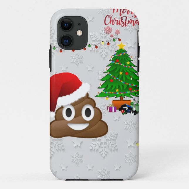 merry christmas poo emoji Case-Mate iPhone case (Back)