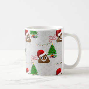 merry christmas poo emoji coffee mug
