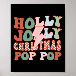 Merry Christmas Pop Pop Retro Xmas Party Family Ma Poster