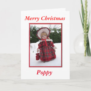 Merry Christmas Poppy Holiday Card