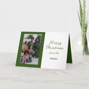 Merry Christmas Portrait, 5" x 7" Folded Card