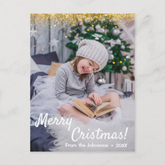 Merry Christmas postcard Happy holidays postcard