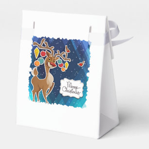 Merry Christmas Prancing Reindeer Favor Box