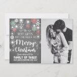 Merry Christmas pregnancy chalkboard announcement<br><div class="desc">♥ An adorable way to announce your pregnancy! Christmas theme.</div>