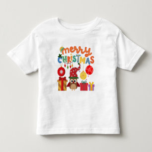 MERRY CHRISTMAS PRESENTS LIGHTS SANTA NEW YEAR EVE TODDLER T-SHIRT