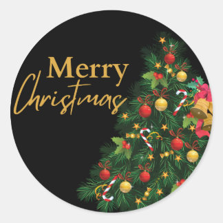 Merry Christmas Printed Stickers