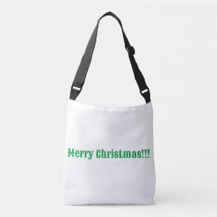 Merry Christmas Printed Text All over Print Style  Crossbody Bag