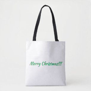 Merry Christmas Printed Text Celebration Purchase  Tote Bag