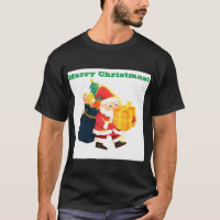 Merry Christmas Printed Wish Magic-Tee Black Colou
