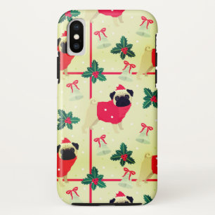 Merry Christmas Pug Case-Mate iPhone Case