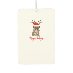 MERRY CHRISTMAS PUG Owner Ugly Christmas Funny Dog Air Freshener