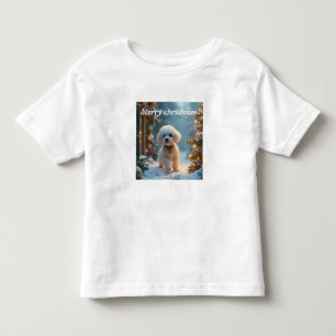 Merry christmas puppy toddler t-shirt