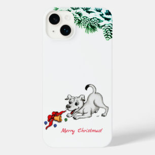 Merry Christmas! Puppy with Bell and Ball iPhone 14 Plus Case