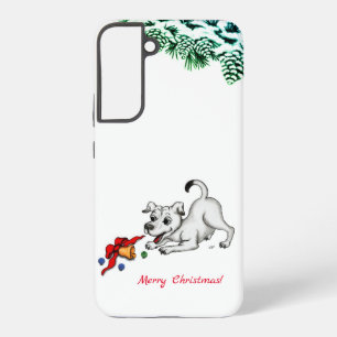 Merry Christmas! Puppy with Bell and Ball Samsung Galaxy Case