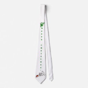 Merry Christmas! Puppy with Bell and Ball Tie