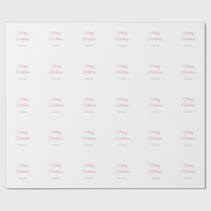 merry christmas purple pink name love holiday simp wrapping paper