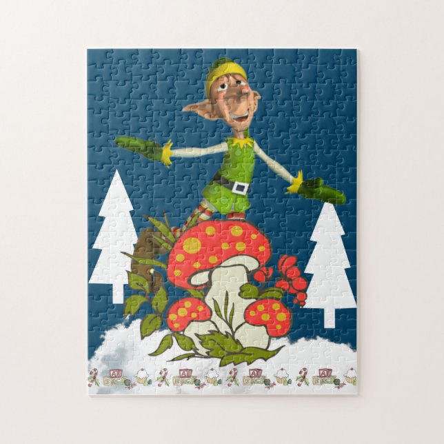 Merry Christmas Puzzle Christmas Elf, ABC'S (Vertical)