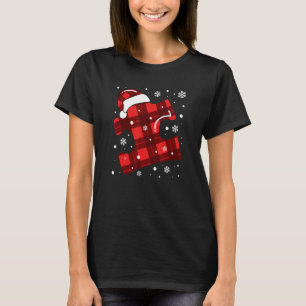 Merry Christmas Puzzle Santa Hat Autism Awareness T-Shirt