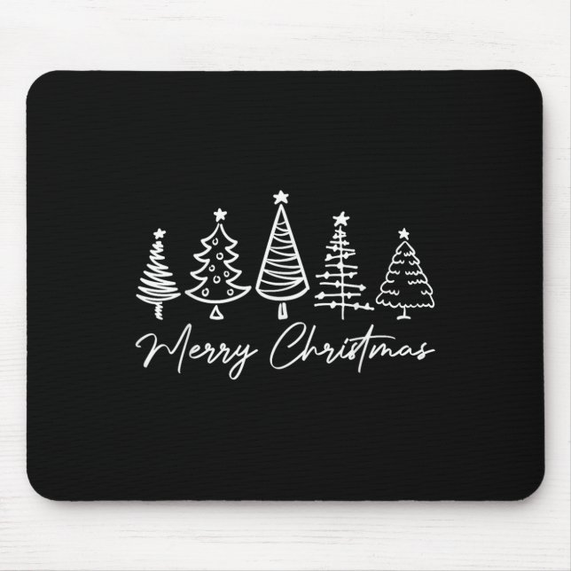 Merry Christmas Pyjamas Family Matching Xmas Tree  Mouse Pad (Front)