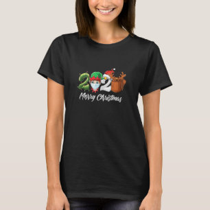 Merry Christmas Quarantine 2020 Elf Wearing Face M T-Shirt