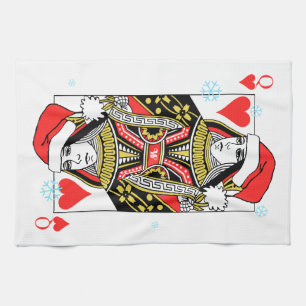 Merry Christmas Queen of Hearts Kitchen Towel