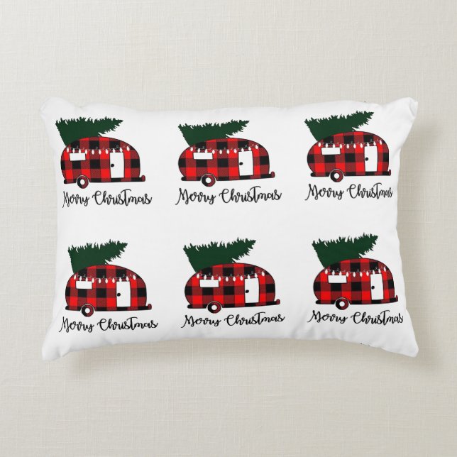 **MERRY CHRISTMAS** R.V. STYLE ACCENT PILLOW (Front)