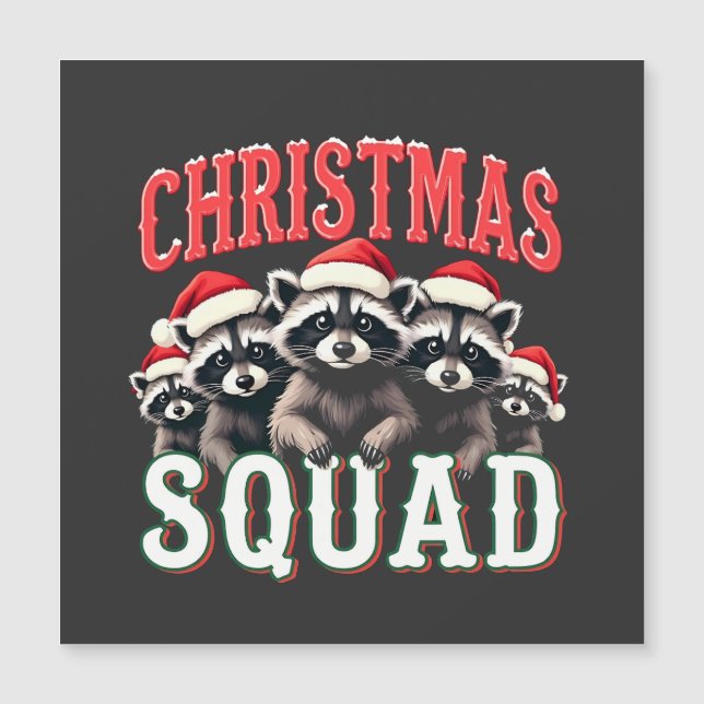 Merry Christmas Raccoon Santa Hat Lovers  (Front)