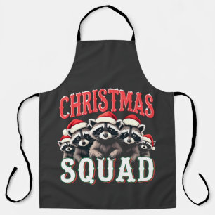 Merry Christmas Raccoon Santa Hat Lovers  Apron