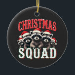 Merry Christmas Raccoon Santa Hat Lovers  Ceramic Ornament<br><div class="desc">christmas raccoon,  santa hat,  christmas tree,  raccoon lovers,  christmas spirit,  holiday cheer,  festive raccoon,  christmas 2024,  raccoon graphic,  animal lovers,  festive design,  santa raccoon,  holiday animals</div>