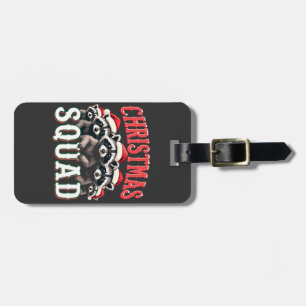 Merry Christmas Raccoon Santa Hat Lovers  Luggage Tag