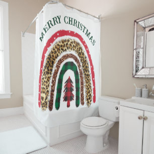 Merry Christmas Rainbow Cheetah Print