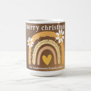 Merry Christmas Rainbow Personalized Coffee Mug