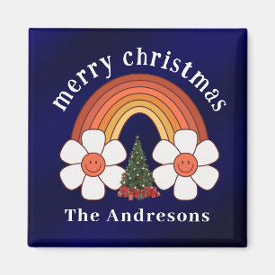 Merry Christmas Rainbow Personalized  Magnet