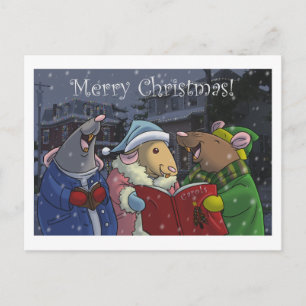 Merry Christmas Rat Postcard