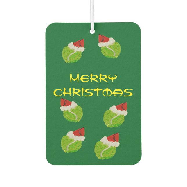 Merry Christmas Rectangle Air Freshener, Pine Freshener (Front)