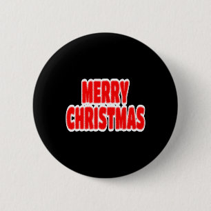 Merry Christmas Red And White Graphic 2 Inch Round Button