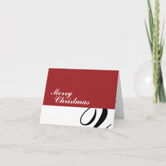 Merry Christmas - Red/Black Squiggle Holiday Card