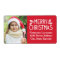 Merry Christmas Red Custom Photo Return Address