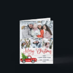 Merry Christmas Red Farm Truck 4 Photo Holiday Card<br><div class="desc">Merry Christmas Red Farm Truck Photo Holiday Card.</div>